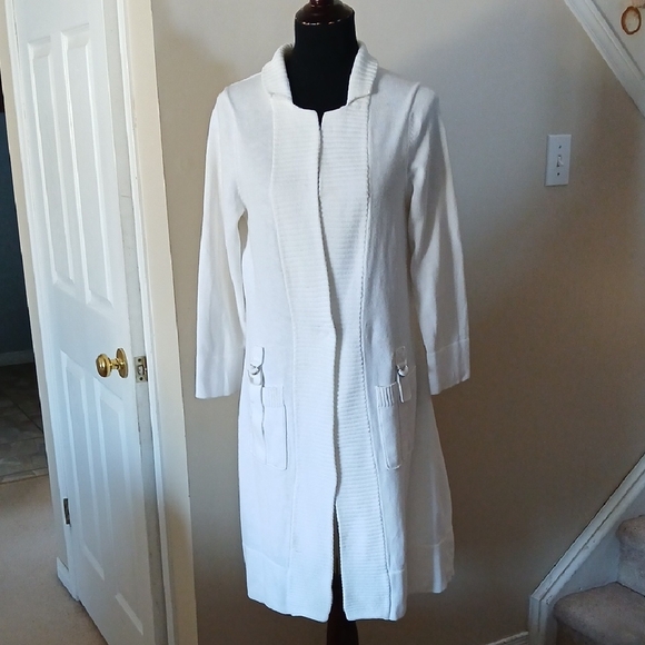 Banana Republic White Long Cotton Sweater - Picture 3 of 11
